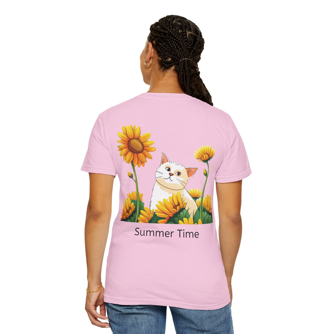 Summer Time - Sunshine Unisex Garment-Dyed T-shirt Love My Cat