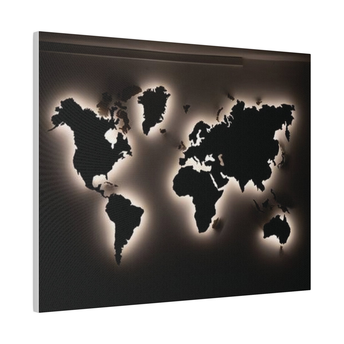 Motherboard map, World Map Matte Canvas, Stretched, 0.75"