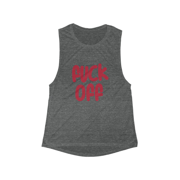 Fuck Off Women's Flowy Scoop Muscle Tank