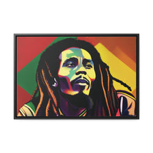 Colored Bob Marley Canvas Wraps, Horizontal Frame