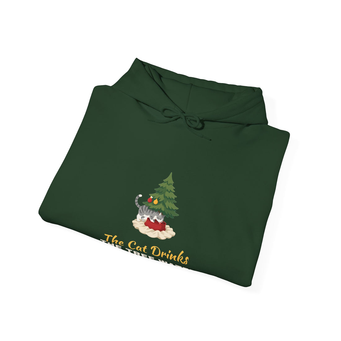 The Cat Drinks the Tree Water Hoodie