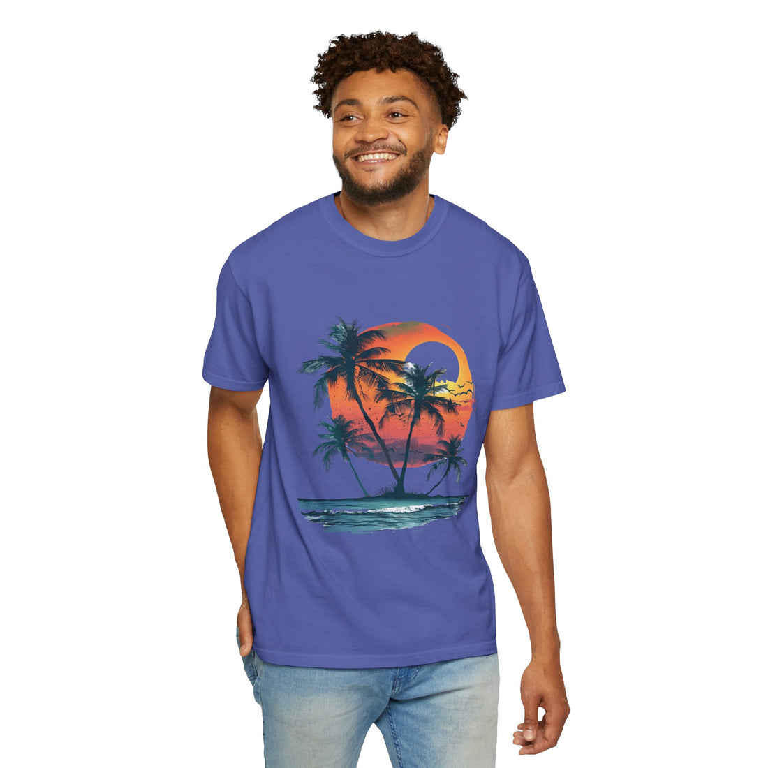 Summer Time - Sunshine Unisex Garment-Dyed T-shirt Love My Cat