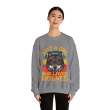 Just A Girl Who Love Wolves Unisex Heavy Blend™ Crewneck Sweatshirt