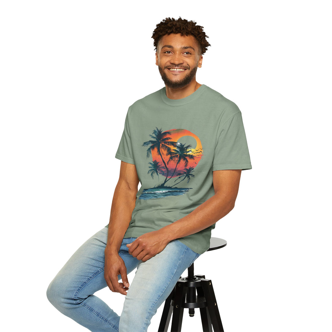 Summer Time - Sunshine Unisex Garment-Dyed T-shirt Love My Cat