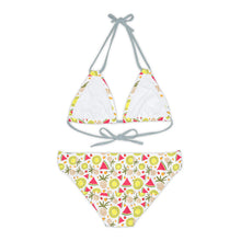 Summer Pattern Fruits Strappy Bikini Set