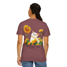Summer Time - Sunshine Unisex Garment-Dyed T-shirt Love My Cat