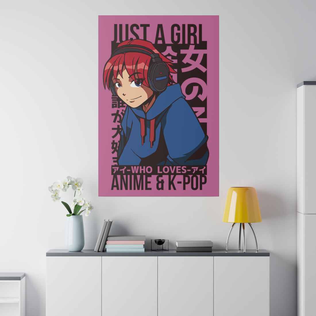 Just A Girl Who Loves Anime & KPOP - Matte Canvas, Stretched, 0.75"