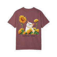 Summer Time - Sunshine Unisex Garment-Dyed T-shirt Love My Cat