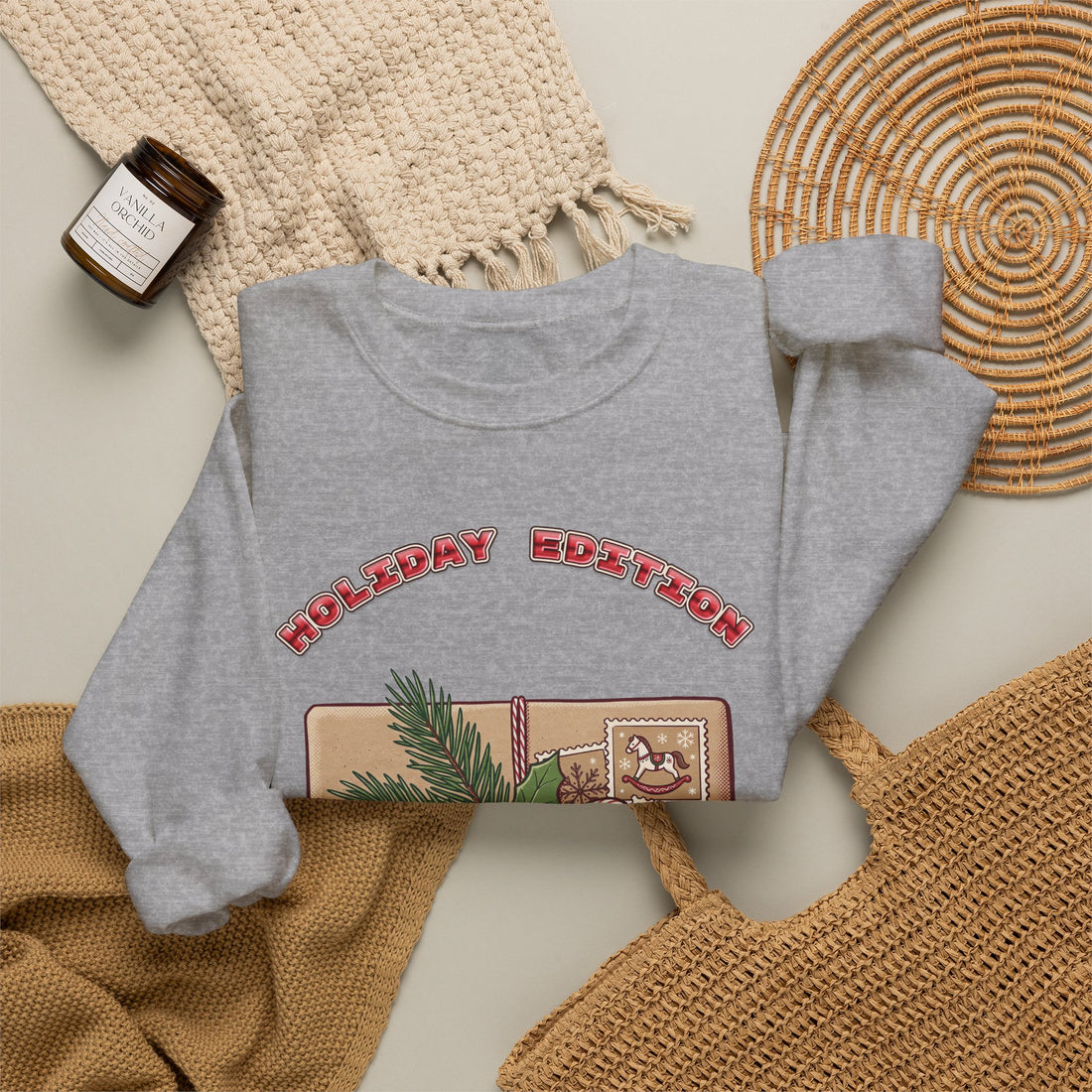 Holiday Edition Arriving 2027 pregnancy announcement Christmas sweatshirt by Inkida, view 16