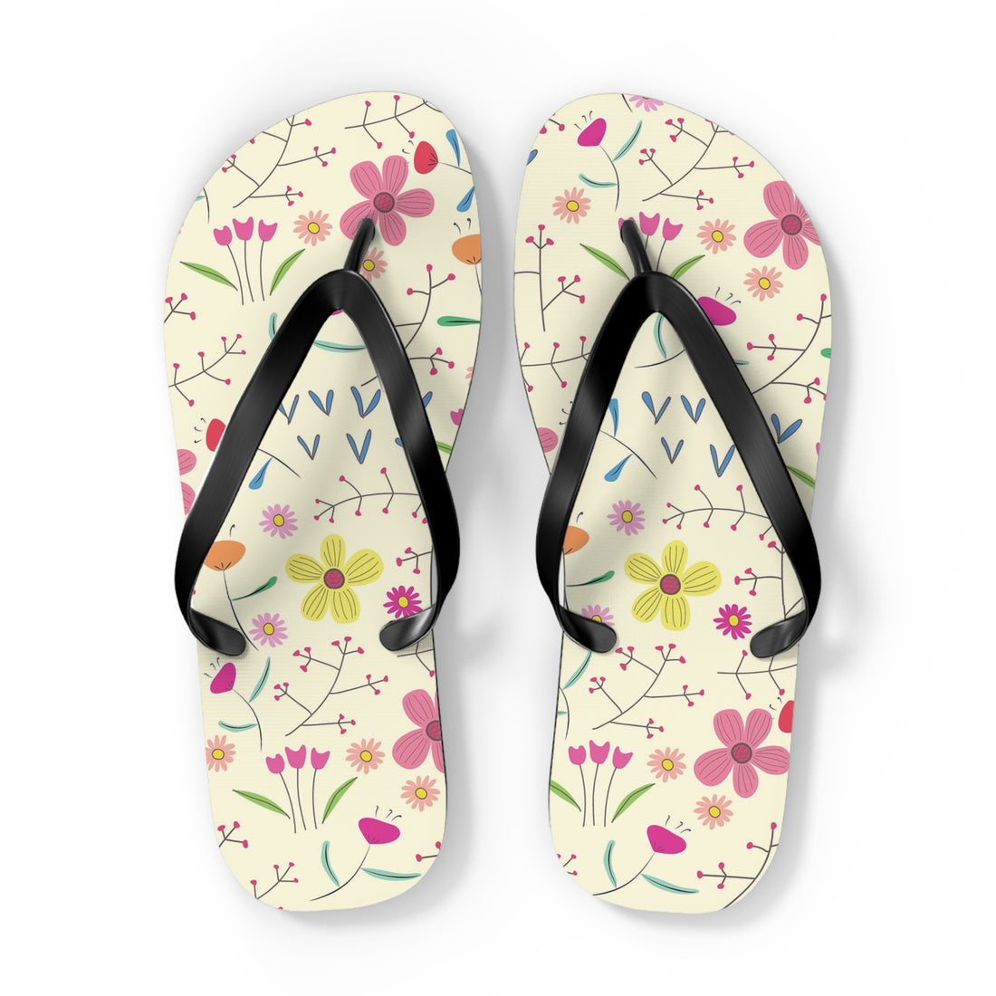 Summer Flowers Flip Flops