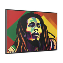 Colored Bob Marley Canvas Wraps, Horizontal Frame