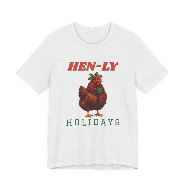 Hen-ly Holidays funny t-shirt, view 2
