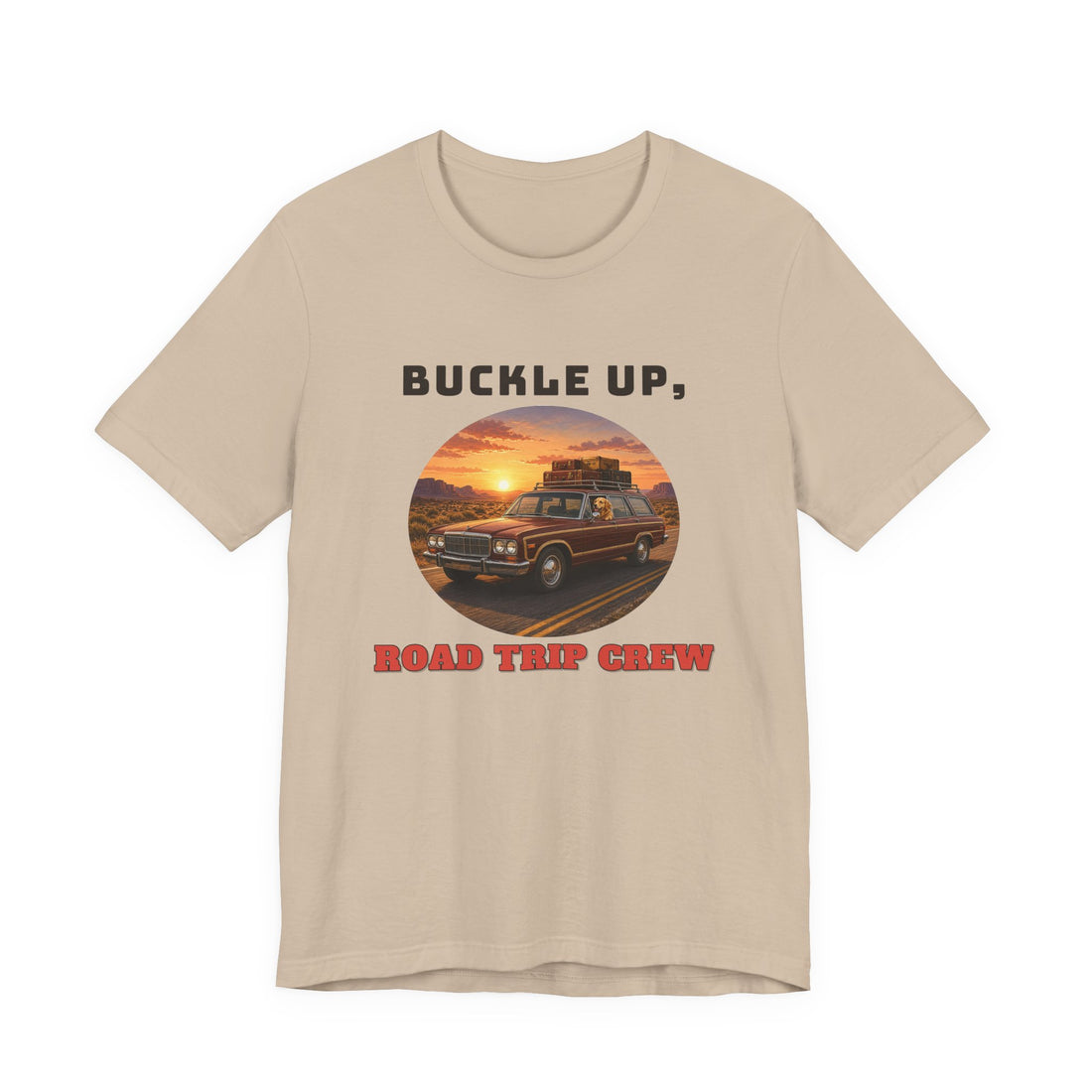 Buckle Up Road Trip Crew Tee