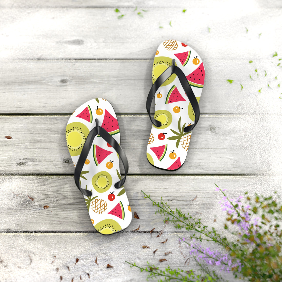 Summer Fruits Flip Flops