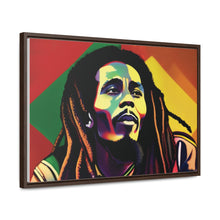 Colored Bob Marley Canvas Wraps, Horizontal Frame