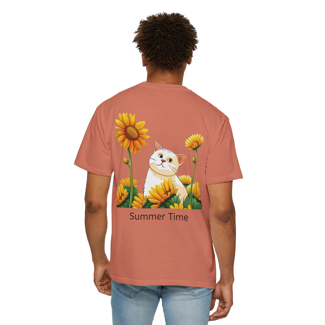 Summer Time - Sunshine Unisex Garment-Dyed T-shirt Love My Cat