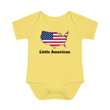 Little American USA flagged Map Infant Baby Rib Bodysuit