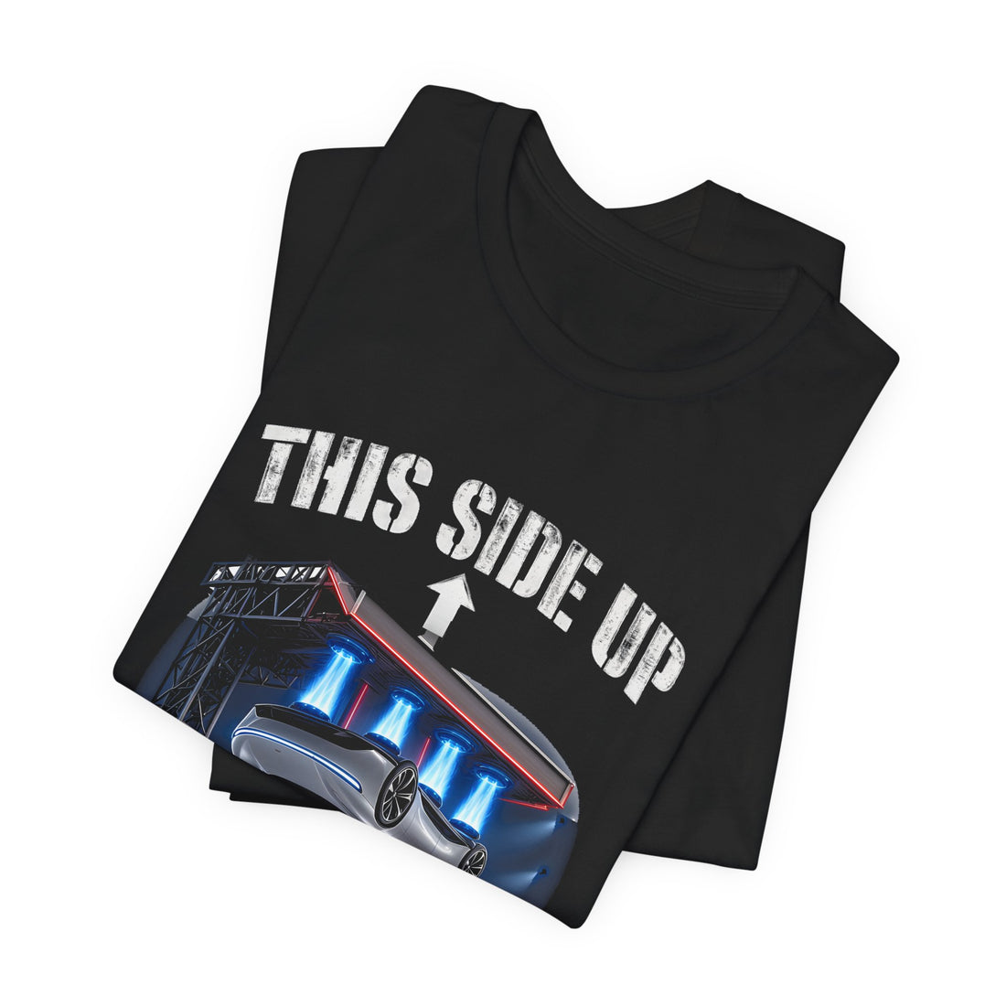 This Side Up Allegedly Upside Down Hover Car Tee