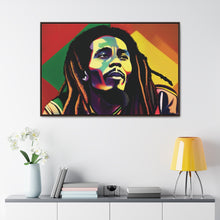 Colored Bob Marley Canvas Wraps, Horizontal Frame