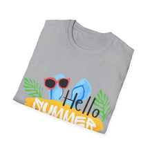 Hello Summer & Tiger in Back Unisex Softstyle T-Shirt