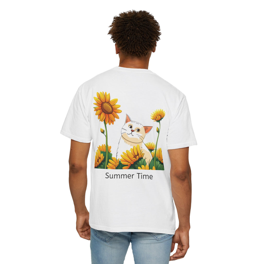 Summer Time - Sunshine Unisex Garment-Dyed T-shirt Love My Cat