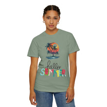 Hello Summer Sunset - Unisex Garment-Dyed T-shirt