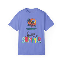 Hello Summer Sunset - Unisex Garment-Dyed T-shirt