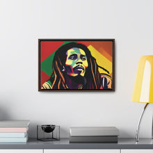 Colored Bob Marley Canvas Wraps, Horizontal Frame