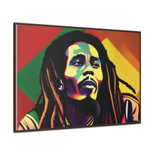 Colored Bob Marley Canvas Wraps, Horizontal Frame