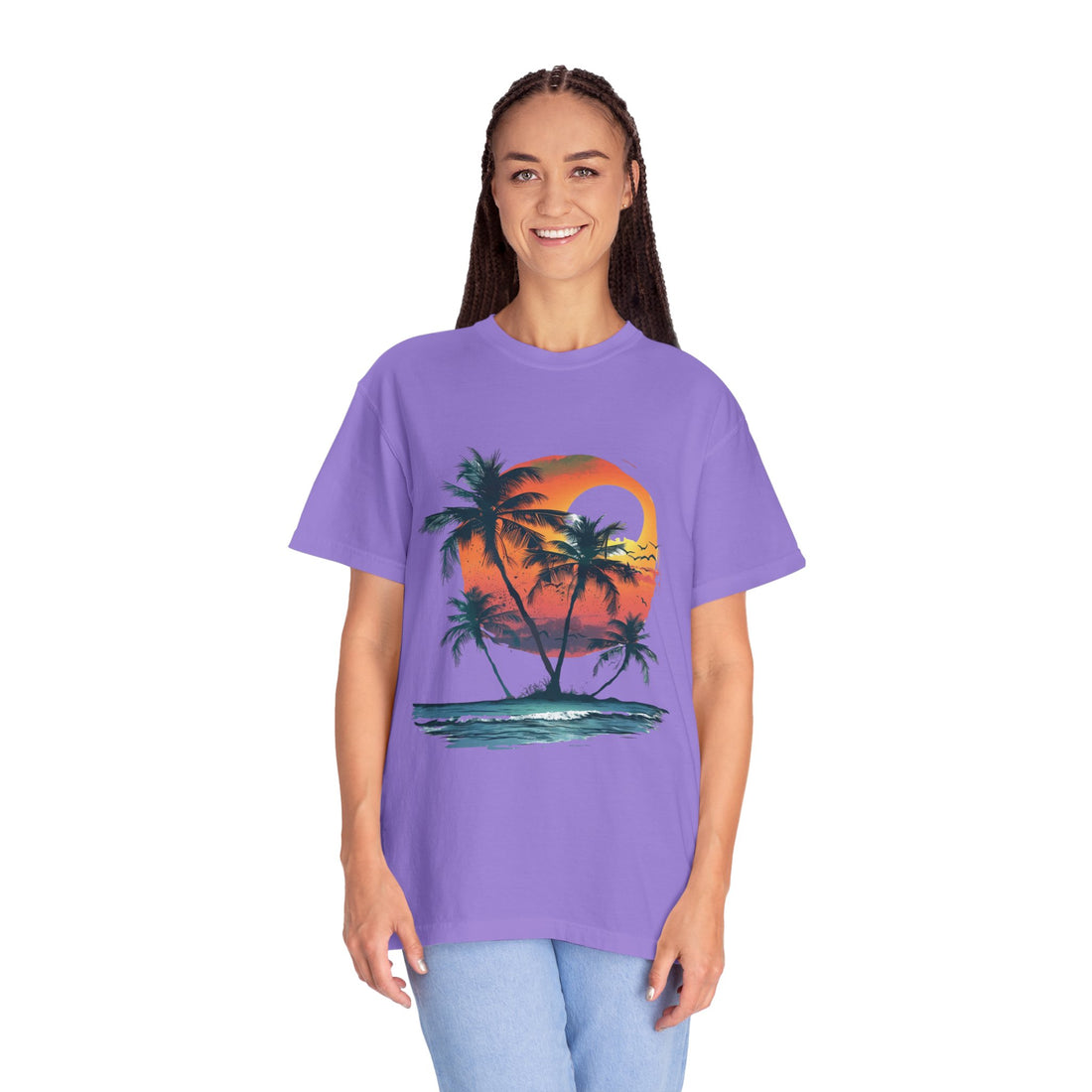 Summer Time - Sunshine Unisex Garment-Dyed T-shirt Love My Cat