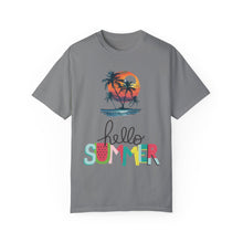 Hello Summer Sunset - Unisex Garment-Dyed T-shirt
