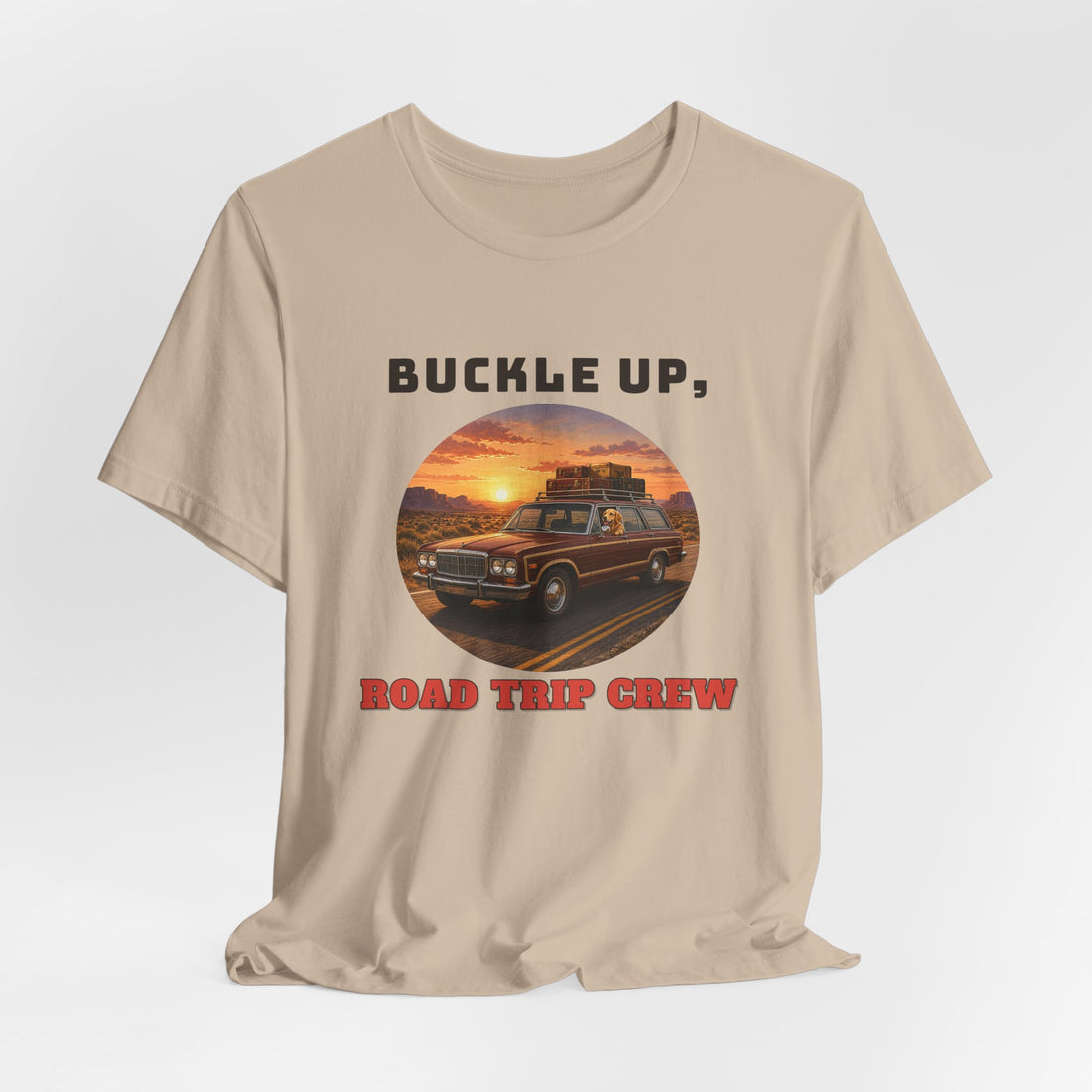 Buckle Up Road Trip Crew Tee