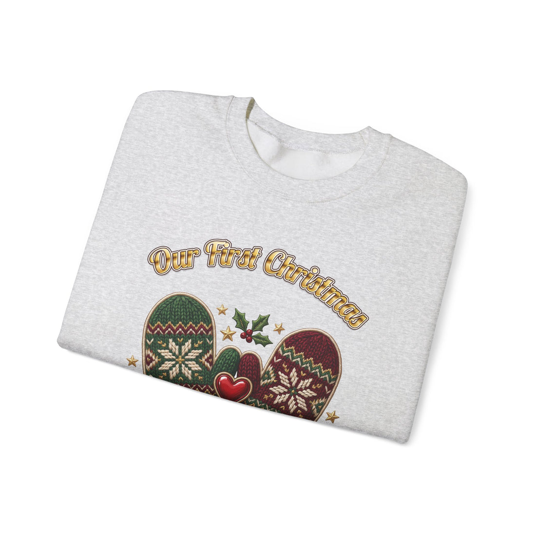 Our First Christmas as Us couples Christmas sweatshirt by Inkida, view 9