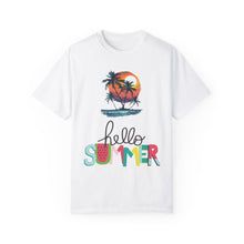 Hello Summer Sunset - Unisex Garment-Dyed T-shirt