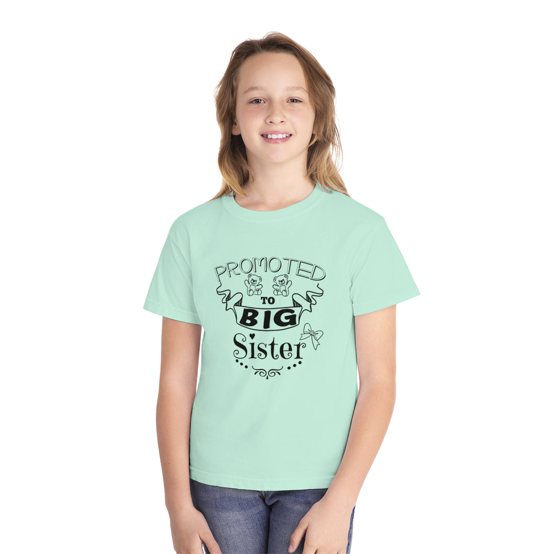 Promoted To Big Sister Youth Midweight Tee