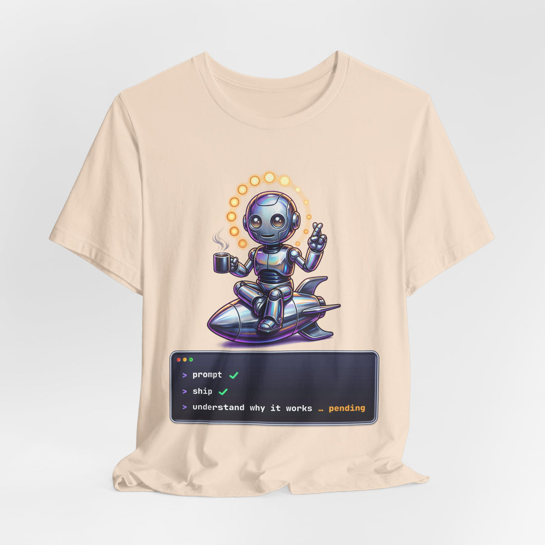 Prompt Ship Pending funny AI developer t-shirt by Inkida, view 16