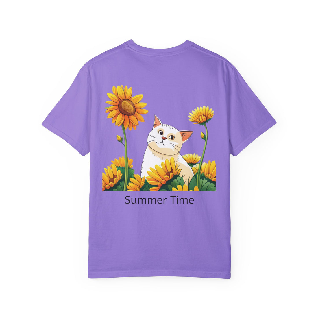 Summer Time - Sunshine Unisex Garment-Dyed T-shirt Love My Cat