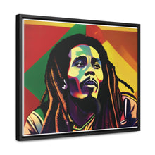 Colored Bob Marley Canvas Wraps, Horizontal Frame