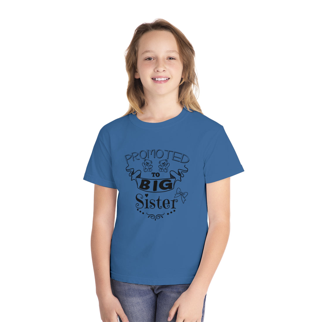 Promoted To Big Sister Youth Midweight Tee