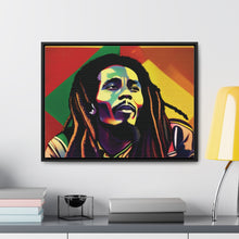Colored Bob Marley Canvas Wraps, Horizontal Frame
