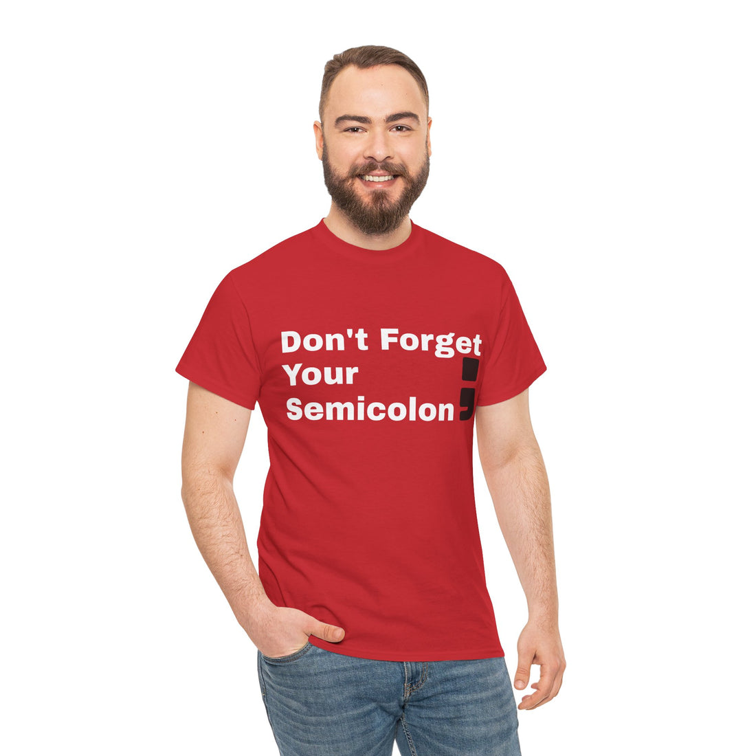 Don't Forget Your Semicolon - Oversized Unisex Tee