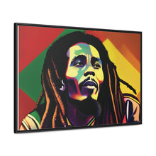 Colored Bob Marley Canvas Wraps, Horizontal Frame