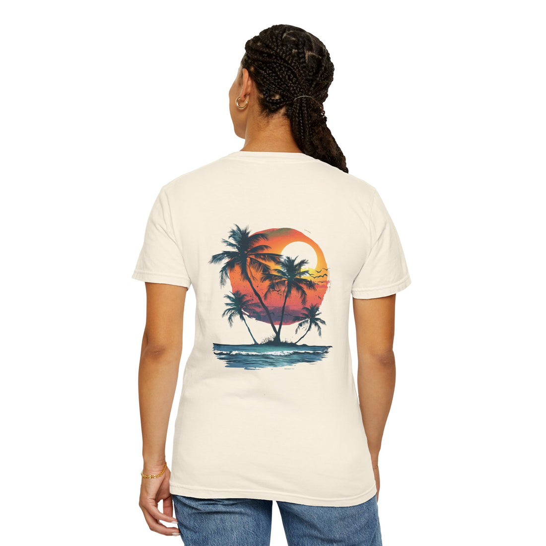 Hello Summer Sunset - Unisex Garment-Dyed T-shirt