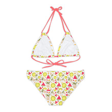 Summer Pattern Fruits Strappy Bikini Set
