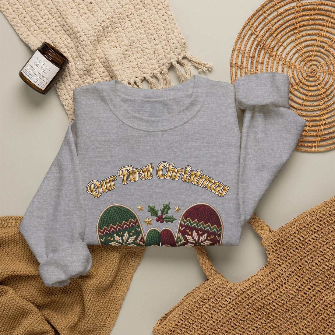Our First Christmas as Us couples Christmas sweatshirt by Inkida, view 16