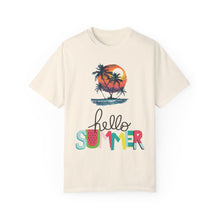 Hello Summer Sunset - Unisex Garment-Dyed T-shirt