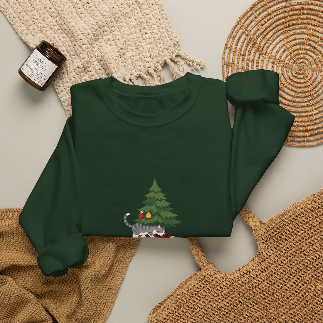 The Cat Drinks the Tree Water Sweatshirt
