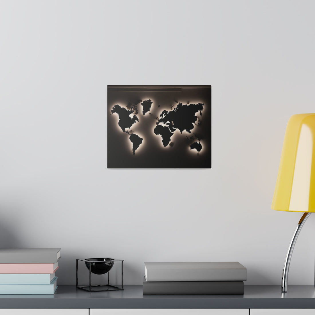 Motherboard map, World Map Matte Canvas, Stretched, 0.75"