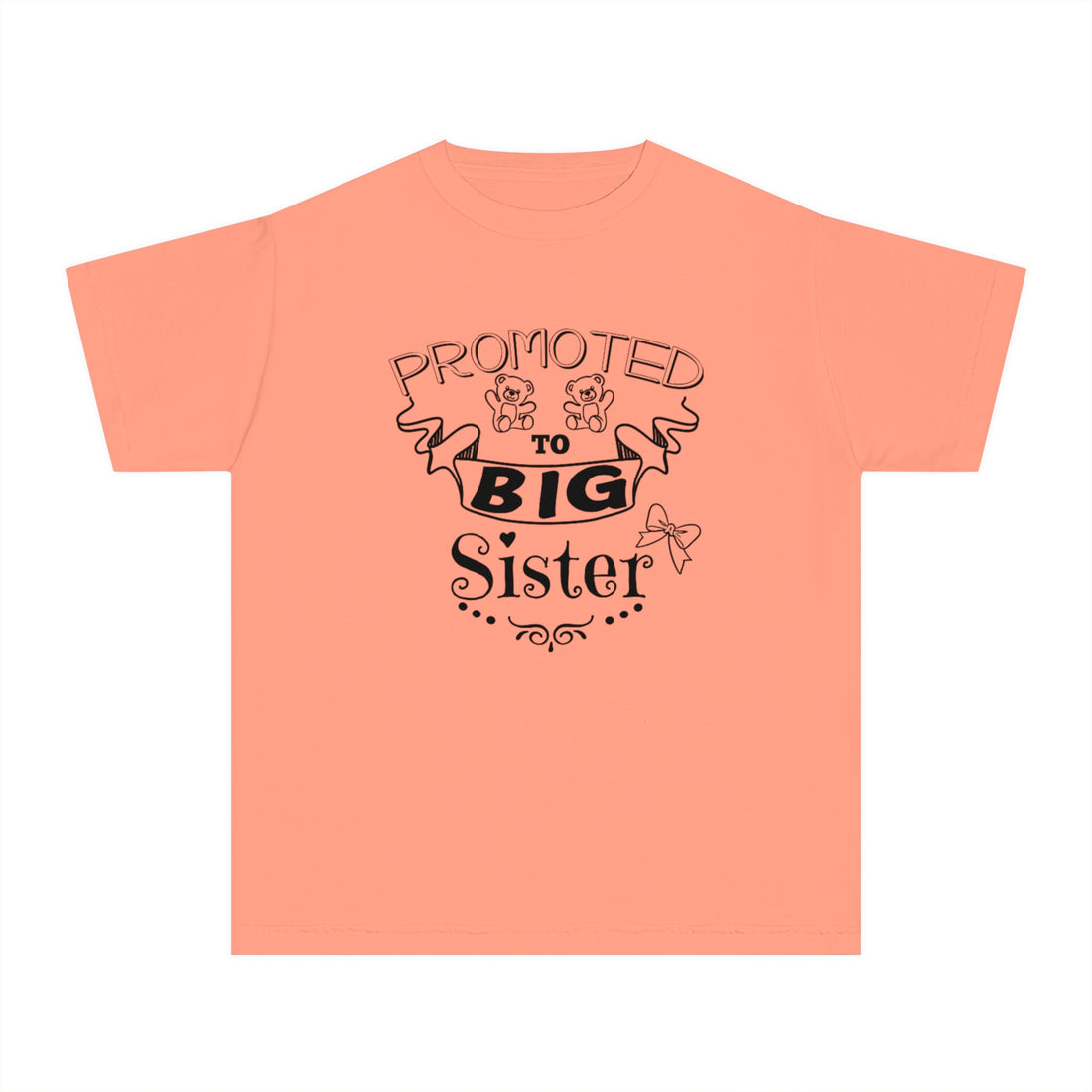 Promoted To Big Sister Youth Midweight Tee