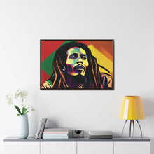 Colored Bob Marley Canvas Wraps, Horizontal Frame